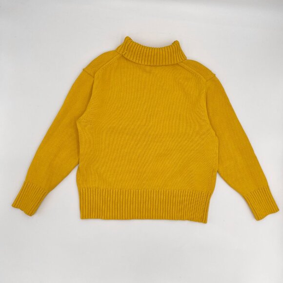 Ann Taylor Sweater‎ Turtleneck Roll Neck Medium Petite Yellow Long Sleeve Women - Picture 2 of 13